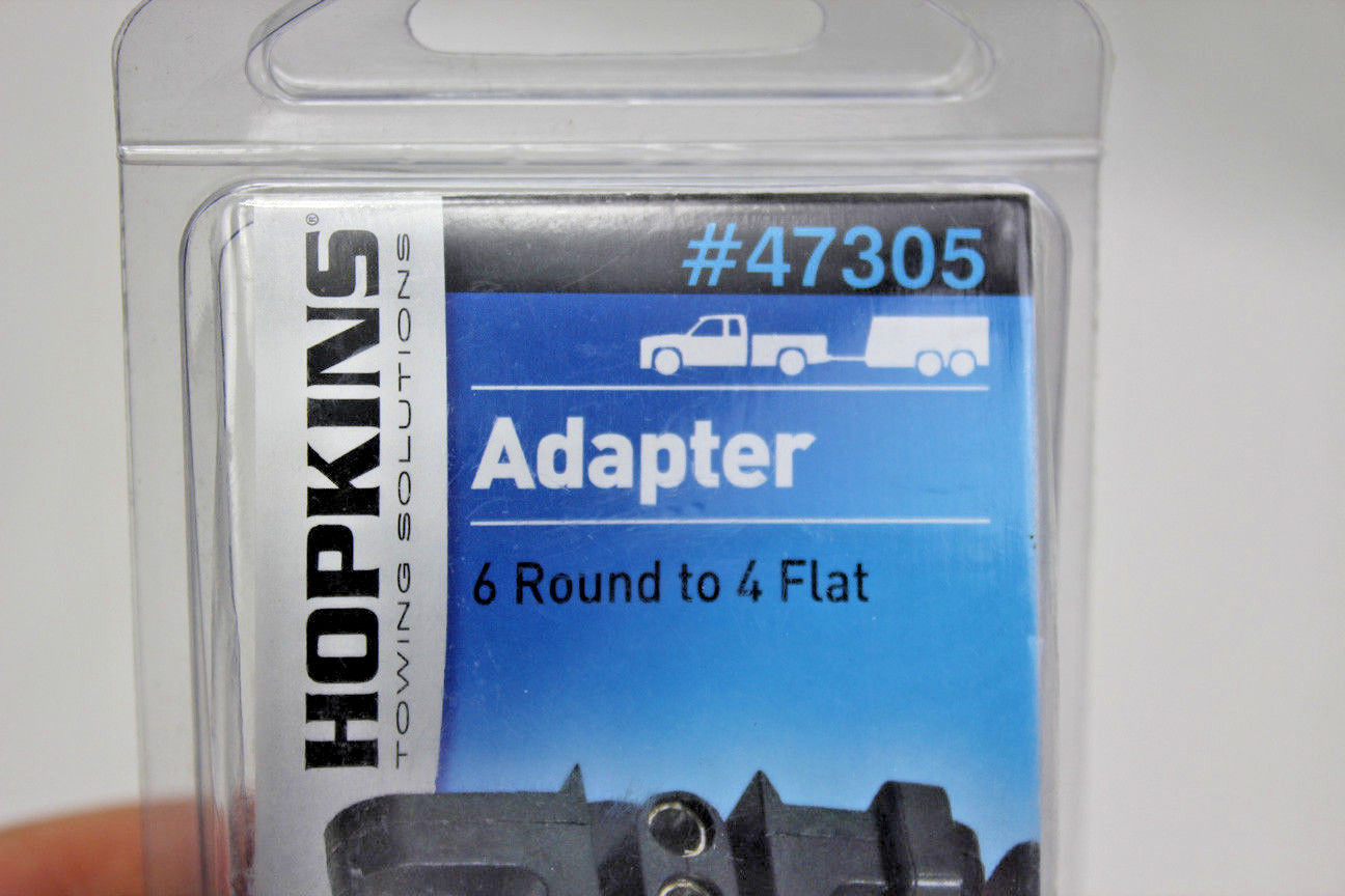 HOPKINS 47305 6 WAY ROUND TO 4 WIRE FLAT TRAILER LIGHT ADAPTER eBay