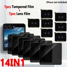 7 pezzi pellicola temperata privacy con pellicola obiettivo per Samsung Galaxy Z Flip 5/Z Flip 6