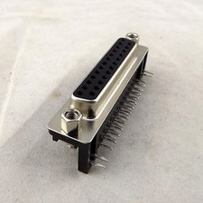 1x DB25 25Pin Female D-SUB Right Angle PCB Solder Cable Adapter Connector 2 Rows