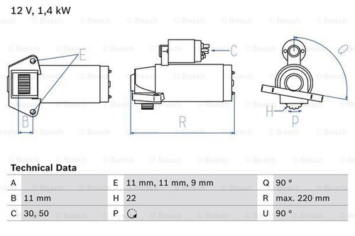 Fits Jaguar X-Type Ford Mondeo 2.1 2.5 3.0 Bosch Starter Motor #1 - Picture 2 of 4