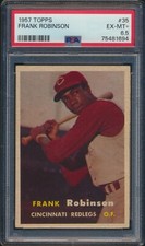 1957 Topps Frank Robinson #35 HOF Redlegs PSA 6.5 EX-MT+ UNBELIEVABLE COLOR