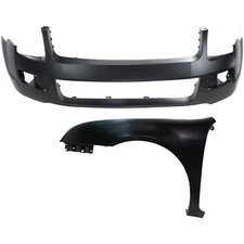 Front 2pc with Fender Bumper Cover Kit For 2006-2009 Ford Fusion