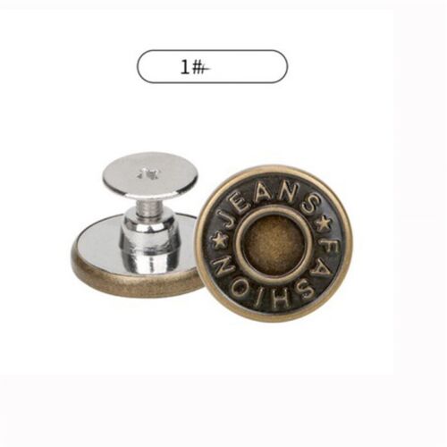Jeans Waist Buttons Replacement On For Repair Brass Denim Stud Hammer Buttons - Picture 13 of 22