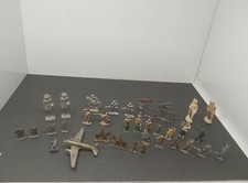 Vintage Lot 37 Lead Soldiers WWII Patriotic Cannon Horses Gun Flag Civil War