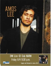 AMOS LEE Vintage Performance PROMO TRADE AD Poster for Supply CD 8.5x11 MINT