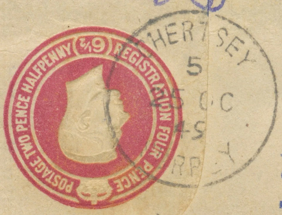 GB „CHERTSEY / SURREY“ CDS VF GVI 6 ½d Registered PS to British Troops in GREECE - Image 4 of 4