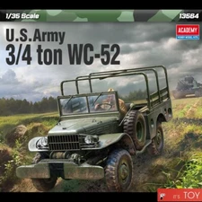 Academy 1/35 U.S.Army 3/4 ton WC-52 Utility Truck Vehicle Model Kit Zvezda 13564