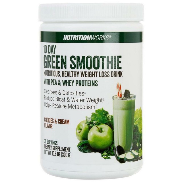 (2) NutritionWorks®10 Day Green Smoothie Cleanse Detox Protein