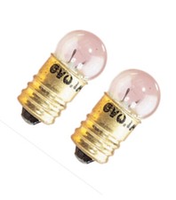 2 x Mini SCREW 1.5v TORCH LIGHT BULB TWIN REPLACEMENT 300mA MES Round E10