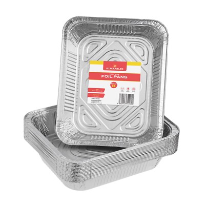Aluminum Foil Pans Heavy-Duty 9x13 15 Pack Perfect for Baking,  Roasting, Cat UK