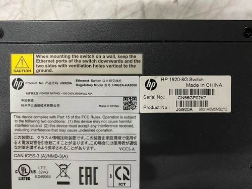 HP JG920A HPE OfficeConnect 1920-8g Switch - Picture 8 of 8