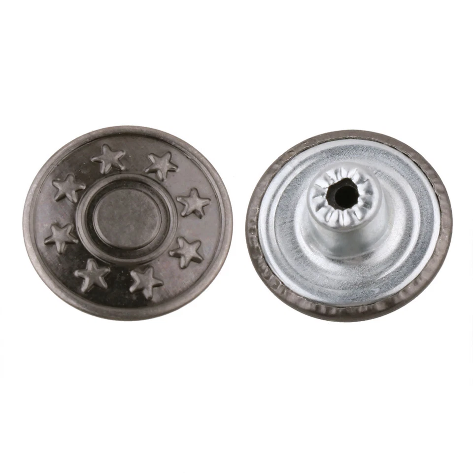 40pcs 17mm Metal Jeans Button Tack Snap Rivets Buttons Replacement Kit Fitting - Image 4 of 4