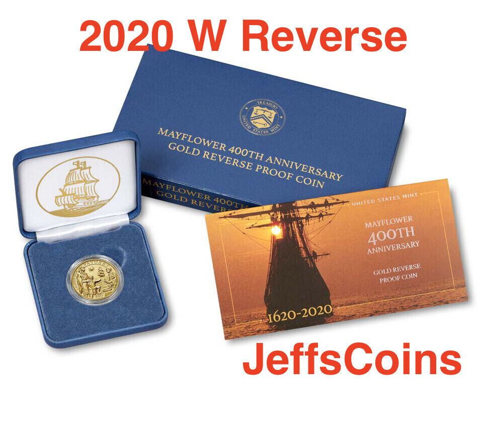 メイフラワー 2020 W 400th Mayflower Anniversary $10 Gold REVERSE Proof