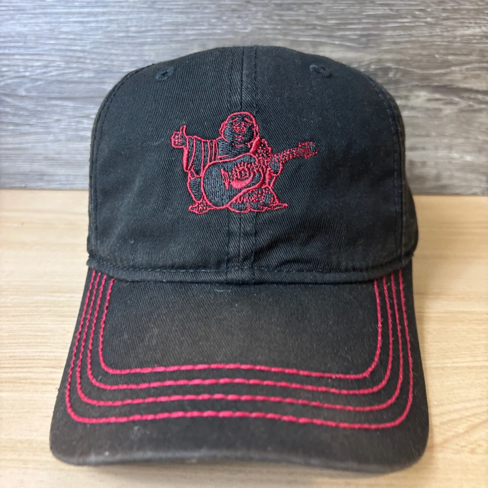 Gorra de colección True Religion con correa trasera negra roja Buda ajustable Foto 2 de 4