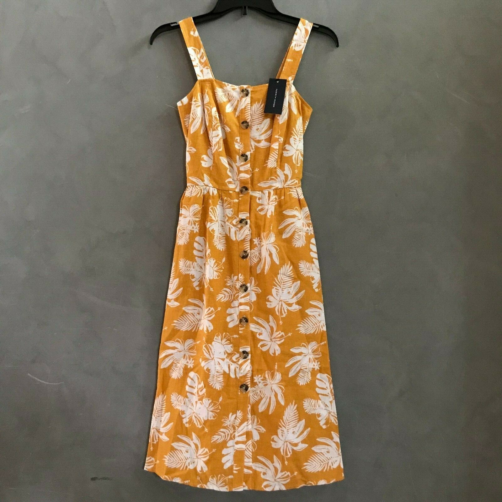 Tommy Hilfiger Women's Floral Linen Blend Sleeveless Dress image 6