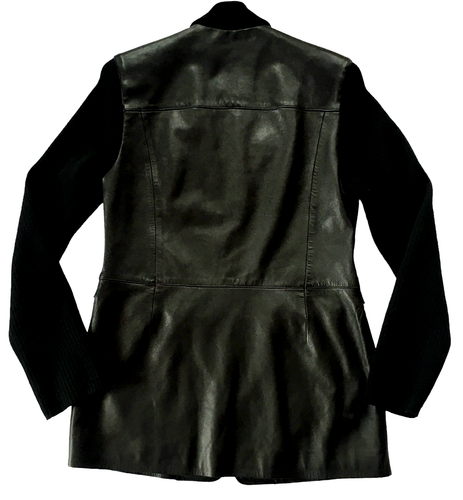 Emanuel Ungaro Lederjacke Damen Größe 4/38 gefüttert schwarz Pullover Mantel klassisch - Bild 3 von 12