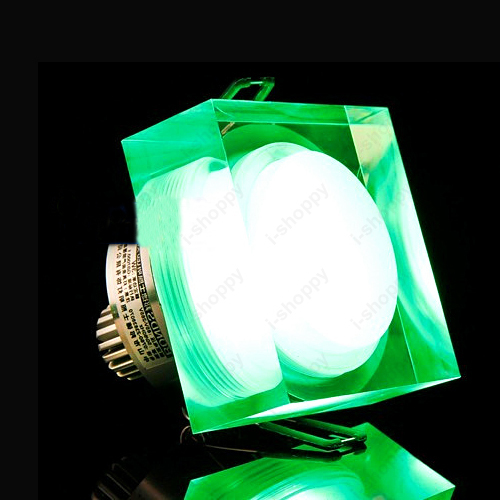 Kryształowa lampa sufitowa LED wpuszczana oprawa oświetleniowa ściemnialna / N kwadratowa lampa szafka lobby - Zdjęcie 15 z 18