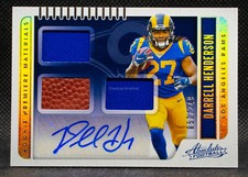 2019 Darrell Henderson Auto Triple Patch Panini Absolute /249