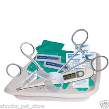 Whelping Kit Forceps Thermometer Gloves Cord Scissors Forceps Iodine Pup Kitten