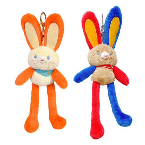 1x Cartoon Bunny Plush Doll Keychain Soft Animal Doll Pendant Backpack Bag Charm