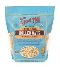 Bob's Red Mill Extra Thick WHOLE GRAIN Rolled Oats 32oz Exp: 05/2026 (PACK OF 3)