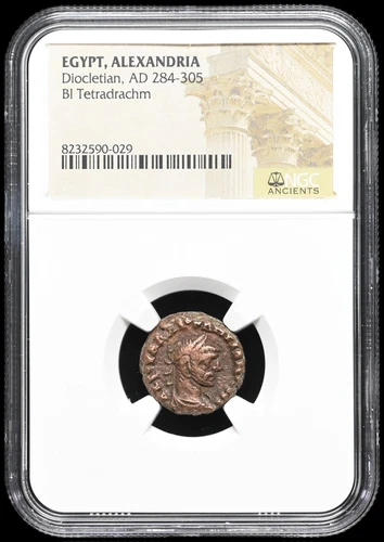 EGYPT, Alexandria. Diocletian. AD 284-305. Potin Tetradrachm, NGC Certified