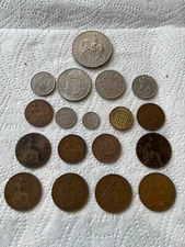 COINS PRE DECIMAL CROWN DOWN TO A FARTHING ( 19 coins )