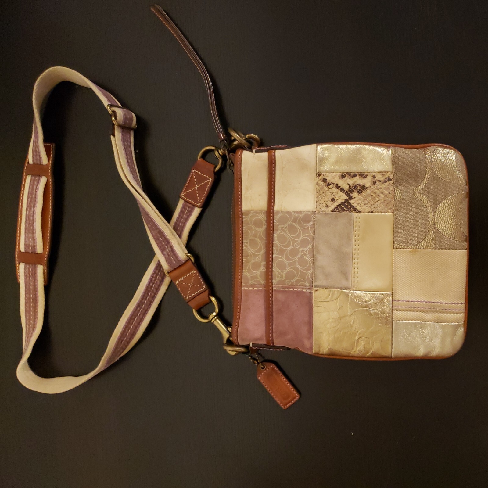 Coach Limited Patchwork Leather Suede Signature C… - image 6