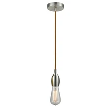 Innovations Chelsea Bare Bulb Mini Pendant, SN/Amber/Copper - 100SN-10CR-3SN