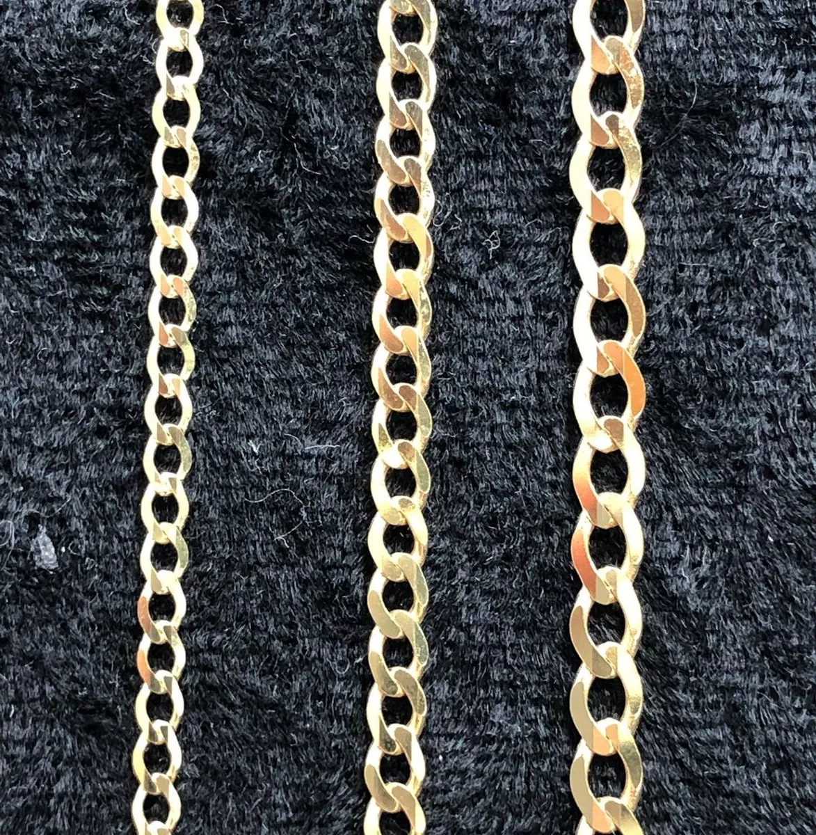 9ct Yellow Gold ANKLET CURB CHAIN 375 Hallmarked 10