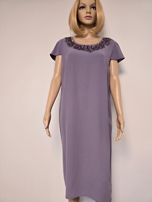 Emisphere Lilac dress with embroidered neckline tg 52 NR:193