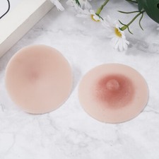 1 Pair Silicone Nipples for Breast Form Crossdresser Cosplay Reusable Washable