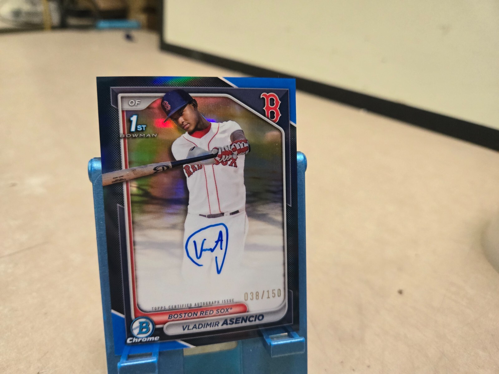 2024 Bowman Chrome Vladimir Asencio 1st Blue Repetition Auto Autograph /150 SP !