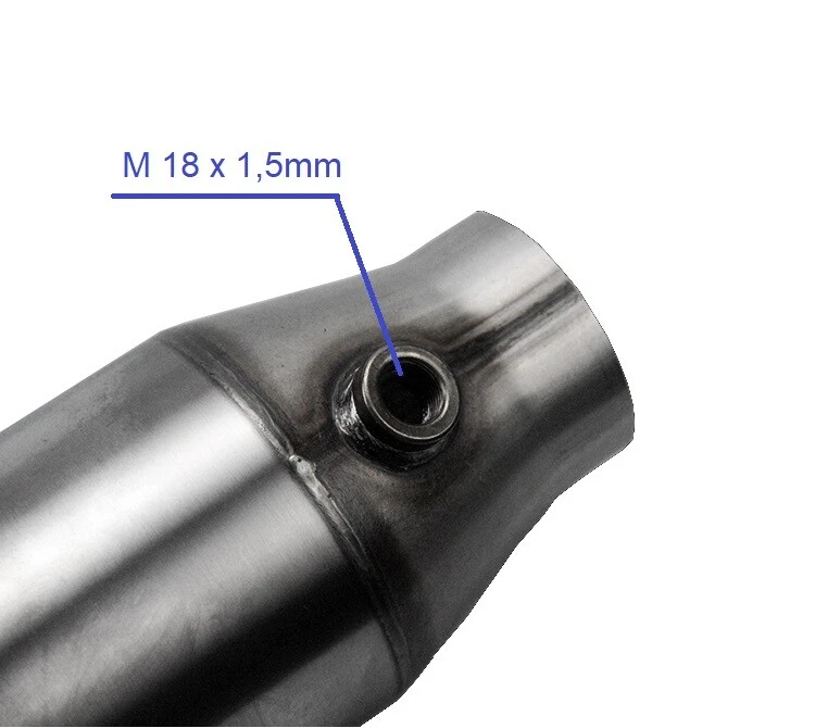 200 Zellen Sport Katalysator Euro 4 Metall 101mm Anschluss Ø 76mm = 3 Zoll.NEU - Bild 4 von 4