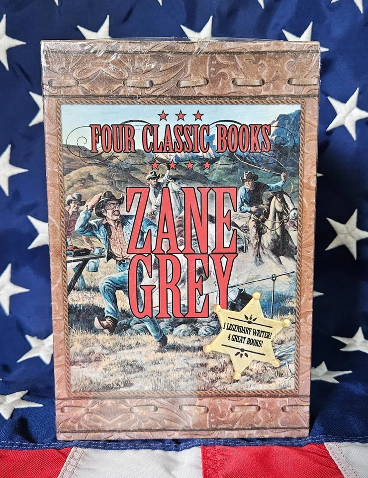 Новый запечатанный Зейн серый бокс-сет 4 Western ковбой классика книги в мягкой обложке футляр - Изображение 4 из 4