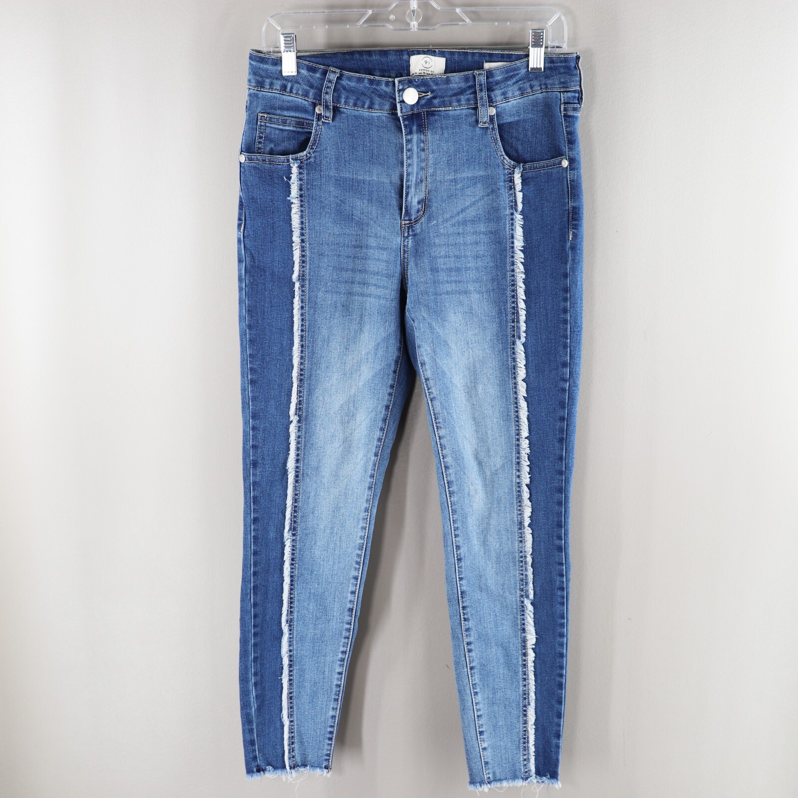 91 Cotton On Jeans Women 10 Mid Grazer Skinny Raw Hem Center Seam eBay