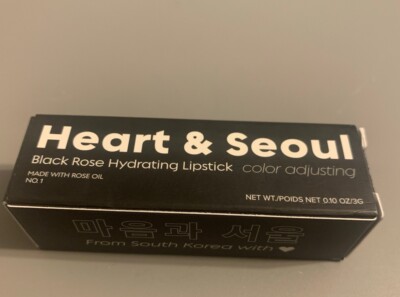 HEART & SEOUL HYDRATING LIPSTICK ~.10 OZ~BLACK ROSE COLOR CHANGING~NEW IN BOX