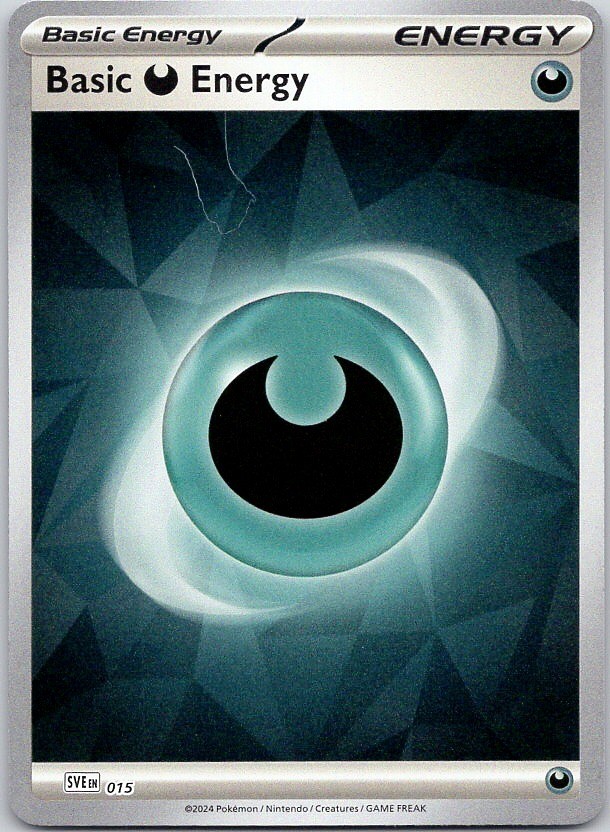 Basic Darkness Energy - Scarlet & Violet Energies (NM) Cracked Ice Holo 15/8