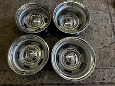1968-70 CHEVY C10 TRUCK 6 LUG 15X8 & 10 REPRO  VETTE RALLY WHEELS CAPS GM RINGS
