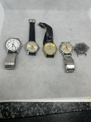 5 x Vintage Uhren Ersatzteile/Reparaturen/funktionstüchtig/ungeprüft