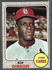 BOB GIBSON  1968 Topps Set-Break #100  BASE CARD  St. Louis Cardinals