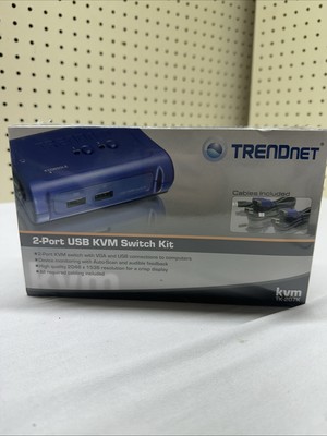 TRENDnet 2 PORT USB KVM SWITCH KIT ~ TK-207K ~ NEW IN BOX