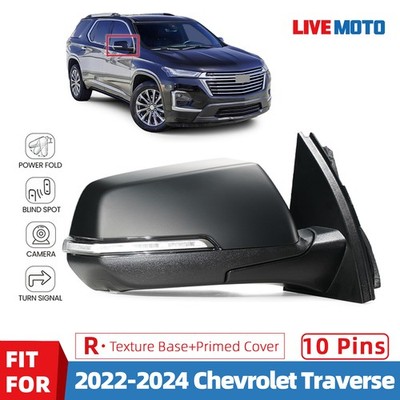 Side Mirror For 2022-2024 Chevy Traverse W/Camera &BSD W/Turn Signal 10Pin Right