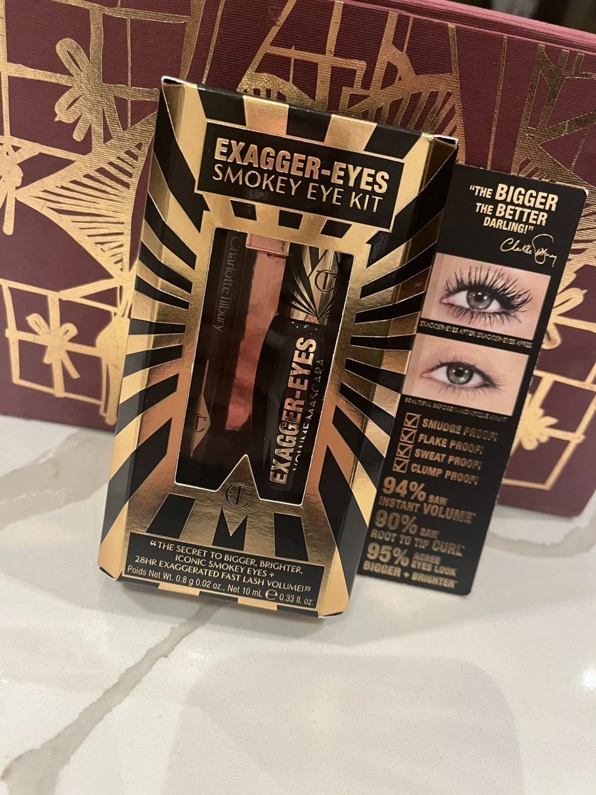 Charlotte Tilbury EXAGGER-EYES SMOKEY EYE KIT Black Mascara 10ml & Eye Liner 💋
