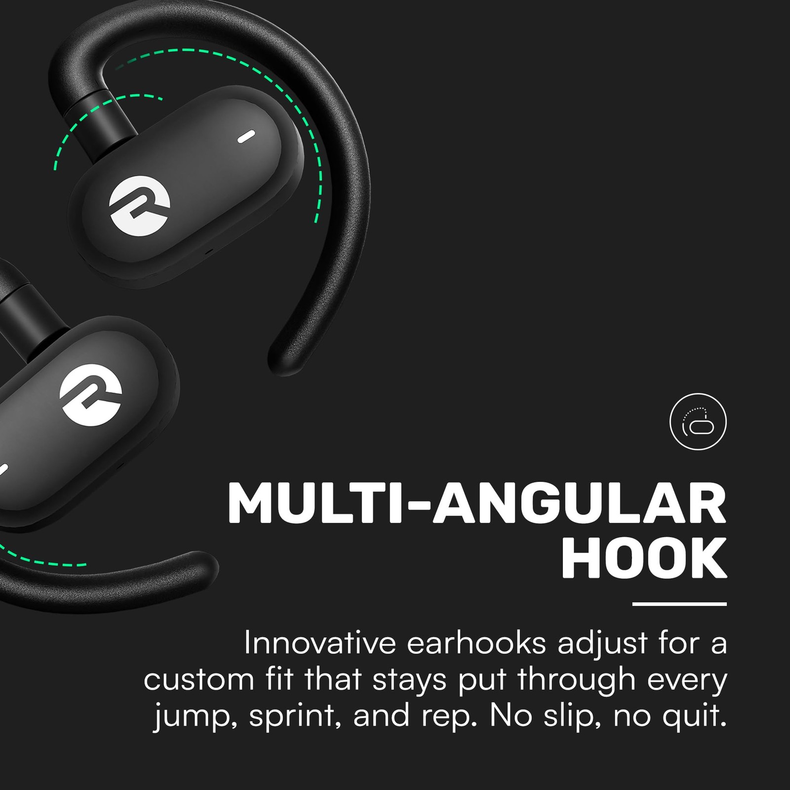 Open Ear Wireless Earbuds Bluetooth 5.3 Lightweight Sweatproof 40H Play