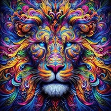 DIY Lion Diamond Art Kits for Adults, 5D Diamond Painting Kits for QY119