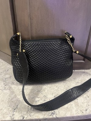 Beautiful Bally Black Quilted Leather Shoulder/Crossbody Bag