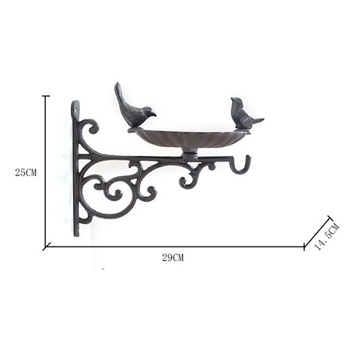Soporte de pared para baño/alimentador de pájaros de hierro fundido montado en la pared herramienta colgante jardín exterior - Imagen 6 de 6