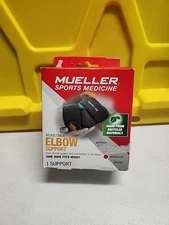Mueller Green Adjustable Elbow Support, OSFM, Black