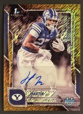 2025 Bowman University Chrome LJ Martin Gold Shimmer Auto /50 #BCA-LM BYU